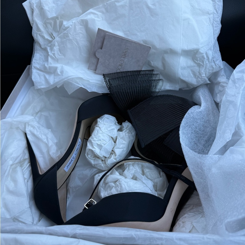 Jimmy Choo Avery 100: Gorgeous Bow Heel Sz 41.5 - Picture 3 of 5